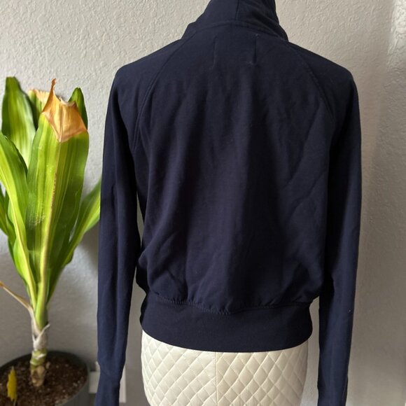 Victoria's Secret VS PINK Sport Pullover Drawstring Collar Navy Silver, Size S - Picture 3 of 9